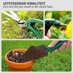 Tuinierset 10 Delig Met Complete Gereedschapskoffer Set Inclusief Tuinschaar, Handschep, Handhark, Plantenspuit, Haakvormige Voegenkrabber, Bloemenschepje, Bloemenschaar, Grasschaar En Heggenschaar -Tuinverzorgings Winkel 1200x1200 740