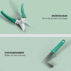Tuinierset 10 Delig Met Complete Gereedschapskoffer Set Inclusief Tuinschaar, Handschep, Handhark, Plantenspuit, Haakvormige Voegenkrabber, Bloemenschepje, Bloemenschaar, Grasschaar En Heggenschaar -Tuinverzorgings Winkel 1200x1200 742