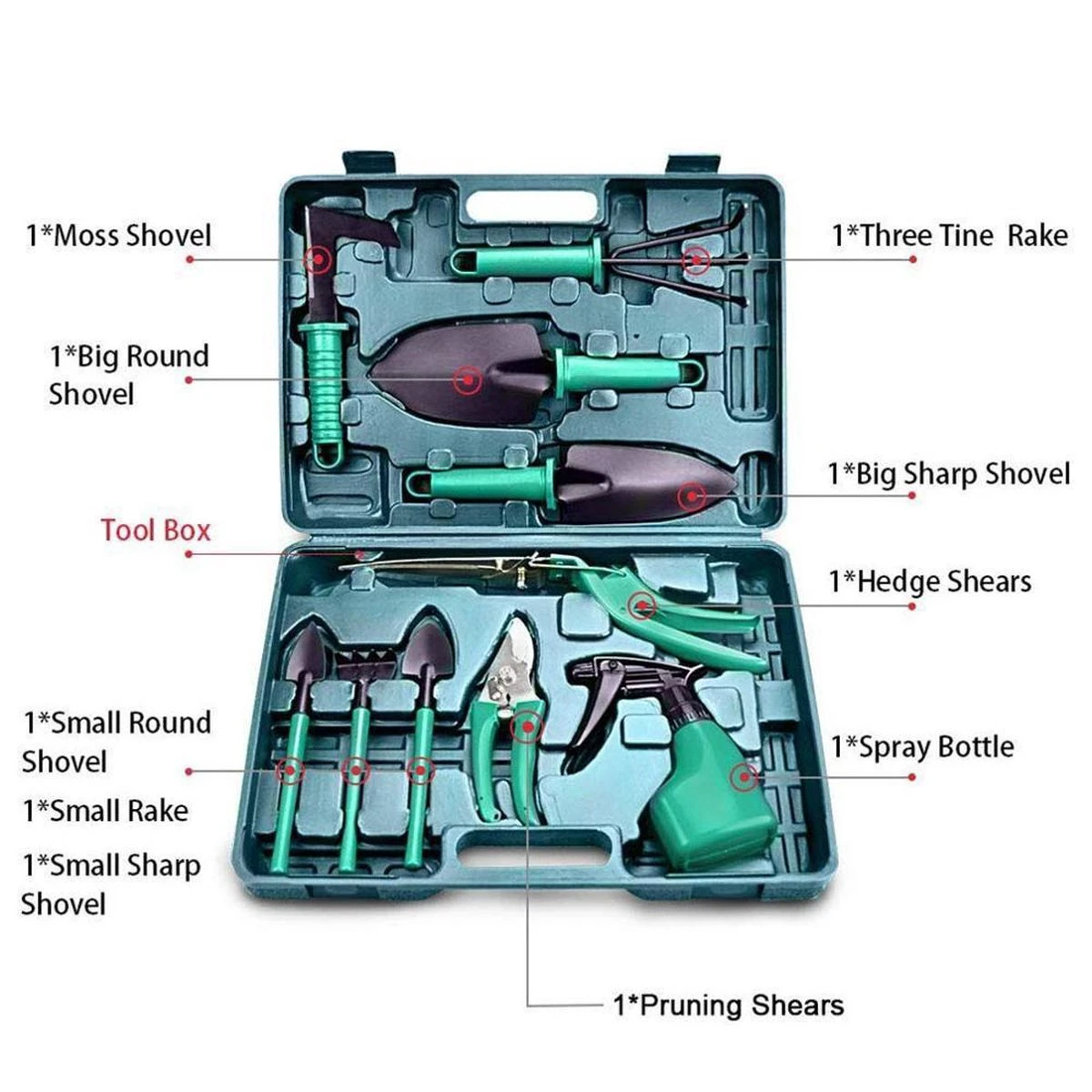 10-Delige Tuingereedschap Set inclusief Opbergkoffer - Tuinierset - Tuinsetje - Gereedschap voor Tuin - Tuinschaar - Tuinschepje - Bloemenschaar - Voegenkrabber - Plantenspuit - Grasschaar - Bloemenschep - Tuinhark Merkloos 10-Delige Tuingereedschap Set Inclusief Opbergkoffer - Tuinierset - Tuinsetje - Gereedschap Voor Tuin - Tuinschaar - Tuinschepje - Bloemenschaar - Voegenkrabber - Plantenspuit - Grasschaar - Bloemenschep - Tuinhark -Tuinverzorgings Winkel 1200x1200 753