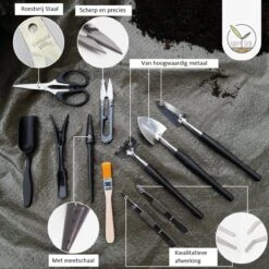 HappySeed Premium Bonsai Tool Kit - 13-delige Onderhoud Set - Gereedschap -Tuinverzorgings Winkel 1200x1200 761