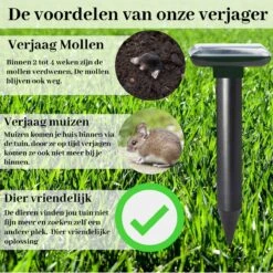 Sedeve Mollenverjager Op Zonne Energie –Mollenverjager – Muizenverjager – Ultrasone-verjager – Bereik Van 150 M2 - Set Van 2 Stuks 4 Sedeve Mollenverjager Op Zonne Energie –Mollenverjager – Muizenverjager – Ultrasone-verjager – Bereik Van 150 M2 - Set Van 2 Stuks -Tuinverzorgings Winkel 1200x1200 783
