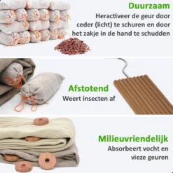 AWEMOZ Mottenballen 71 Stuks + 10 Stuks Schuurpapier - Cederhout Tegen Motten - Motten Bestrijden - Mottenval -Tuinverzorgings Winkel 1200x1200 850