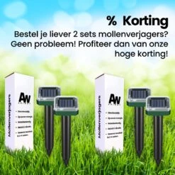 Aniway®- Mollenverjager - 2 Of 4 Stuks - Mollenbestrijding - Op Zonne-energie - Diervriendelijk - Waterdicht - Strakke Tuin/gazon/perceel 4 Aniway®- Mollenverjager - 2 Of 4 Stuks - Mollenbestrijding - Op Zonne-energie - Diervriendelijk - Waterdicht - Strakke Tuin/gazon/perceel -Tuinverzorgings Winkel 1200x1200 922
