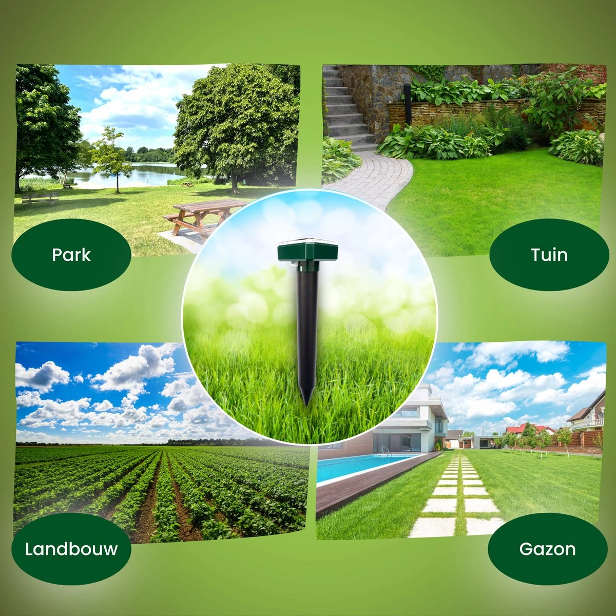 Aniway®- Mollenverjager - 2 of 4 stuks - Mollenbestrijding - Op zonne-energie - Diervriendelijk - Waterdicht - Strakke tuin/gazon/perceel Aniway®- Mollenverjager - 2 Of 4 Stuks - Mollenbestrijding - Op Zonne-energie - Diervriendelijk - Waterdicht - Strakke Tuin/gazon/perceel -Tuinverzorgings Winkel 1200x1200 929