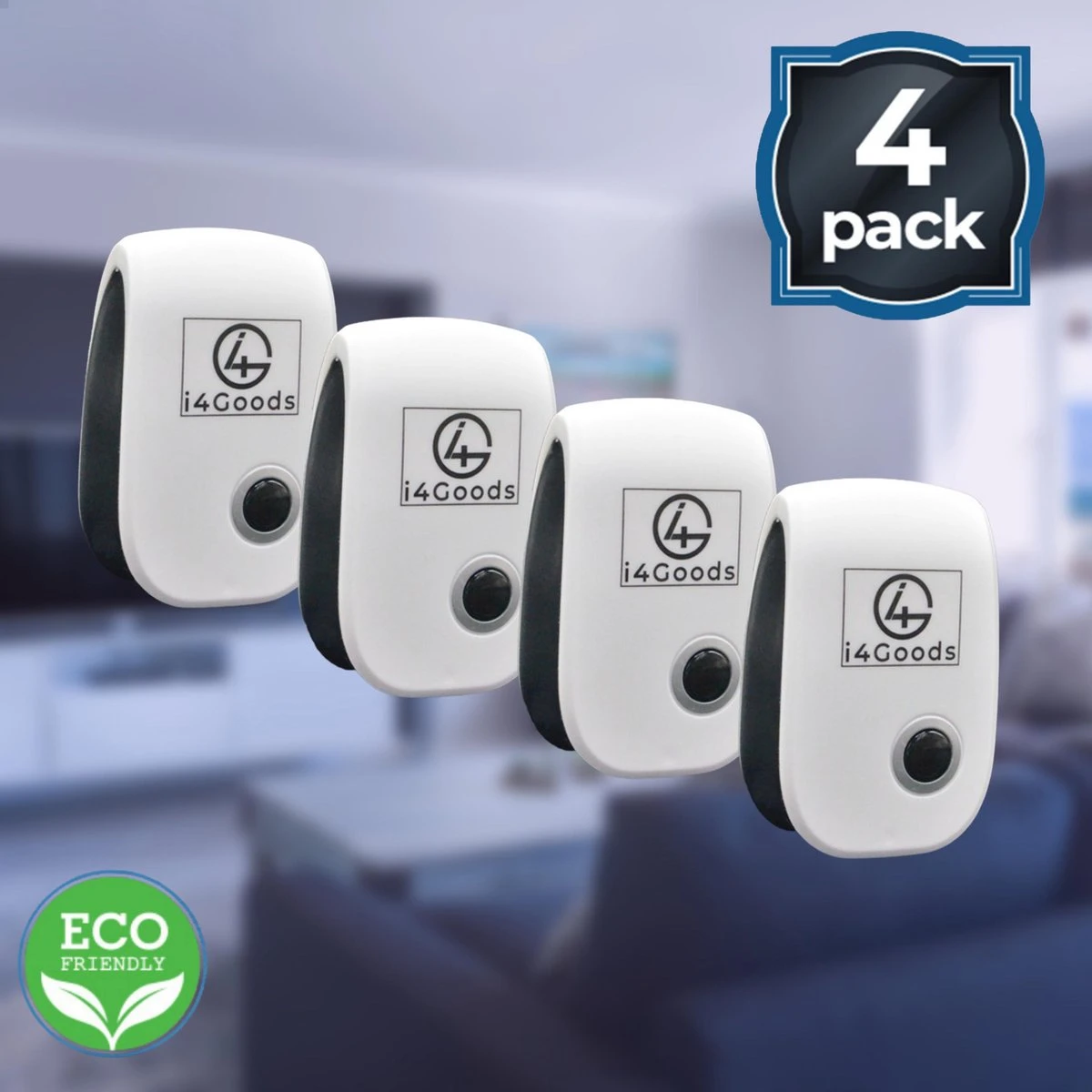 4-Pack i4Goods Ultrasone Ongedierte Verjager - Pest Reject - Muizenverjager - Vliegenverjager - Muggenstekker - Geen Chemicaliën of Gif - Ook Voor Geaarde Stopcontacten 4-Pack I4Goods Ultrasone Ongedierte Verjager - Pest Reject - Muizenverjager - Vliegenverjager - Muggenstekker - Geen Chemicaliën Of Gif - Ook Voor Geaarde Stopcontacten -Tuinverzorgings Winkel 1200x1200 971