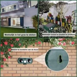 Merkloos Kattenverjager Op Zonneenergie - Kattenschrik - Ultrasone - Marterverjager - Dierenverjager - Groot Bereik - Katten Afweermiddel - Ongedierte Verjager -Tuinverzorgings Winkel 1200x1200 998