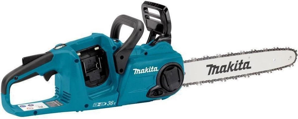 Makita DUC400Z 36V (2x 18V) Li-Ion accu kettingzaag body - 400mm - koolborstelloos Makita DUC400Z 36V (2x 18V) Li-Ion Accu Kettingzaag Body - 400mm - Koolborstelloos -Tuinverzorgings Winkel