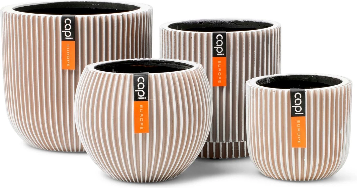Capi Europe - Set van 4 - Bloempot binnen - Groove - - Ivoor - Bloempot voor binnen - BOX-BGVI-4 Capi Europe - Set Van 4 - Bloempot Binnen - Groove - - Ivoor - Bloempot Voor Binnen - BOX-BGVI-4 -Tuinverzorgings Winkel 1200x632 1