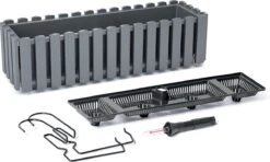 Prosperplast Fence-look Ophang Plantenbak/bloembak Kunststof 58 X 18 X 16 Cm Steengrijs Met Handige Droogtemeter Voor Binnen/buiten -Tuinverzorgings Winkel 1200x719