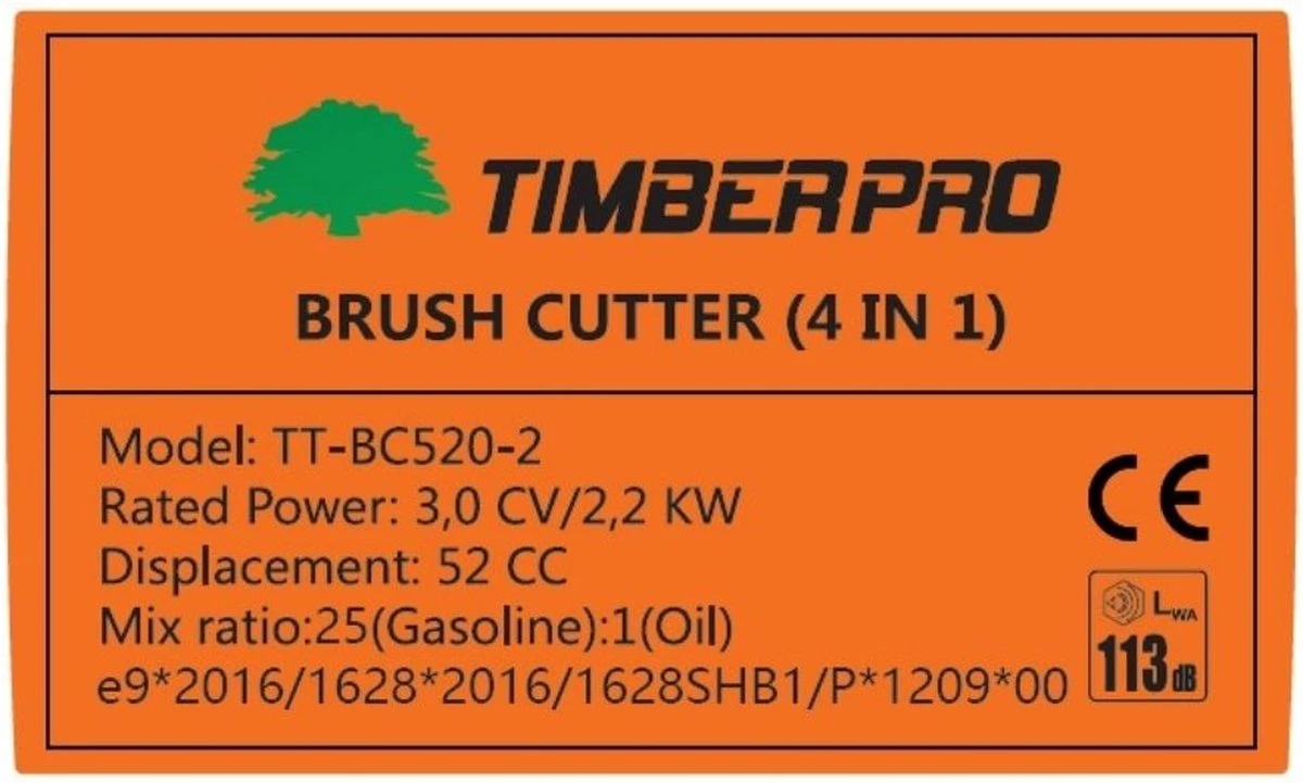 TIMBERPRO - Bosmaaier 2-in-1 - benzine - draad en mes - 52 cm³ - 3,0 PK. TIMBERPRO - Bosmaaier 2-in-1 - Benzine - Draad En Mes - 52 Cm³ - 3,0 PK. -Tuinverzorgings Winkel 1200x721 3