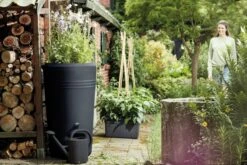 Elho Green Basics Regenton - Regenton - Living Black - Buiten - 200 Liter -Tuinverzorgings Winkel 1200x800 331