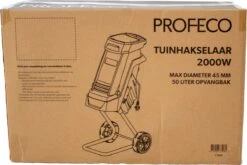 Profeco Stille Hakselaar 2000W - Tuinhakselaar - Versnipperaar Voor 45mm Takdikte - Incl. 50 Liter Opvangzak En Veilige Duwstok -Tuinverzorgings Winkel 1200x800 45