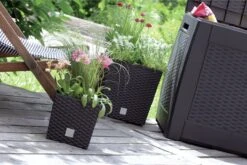 Prosperplast Kunststof Rato Rotan Bloempot/plantenpot Met Binnenpot Antraciet 40 Cm - Bloempotten Voor Binnen En Buiten -Tuinverzorgings Winkel 1200x800 453