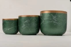 Bloempotten Binnen - Keramiek - Gouden Rand - Bloempot Buiten - Afvoergat 24 Cm - Groen – Groot -Tuinverzorgings Winkel 1200x800 457