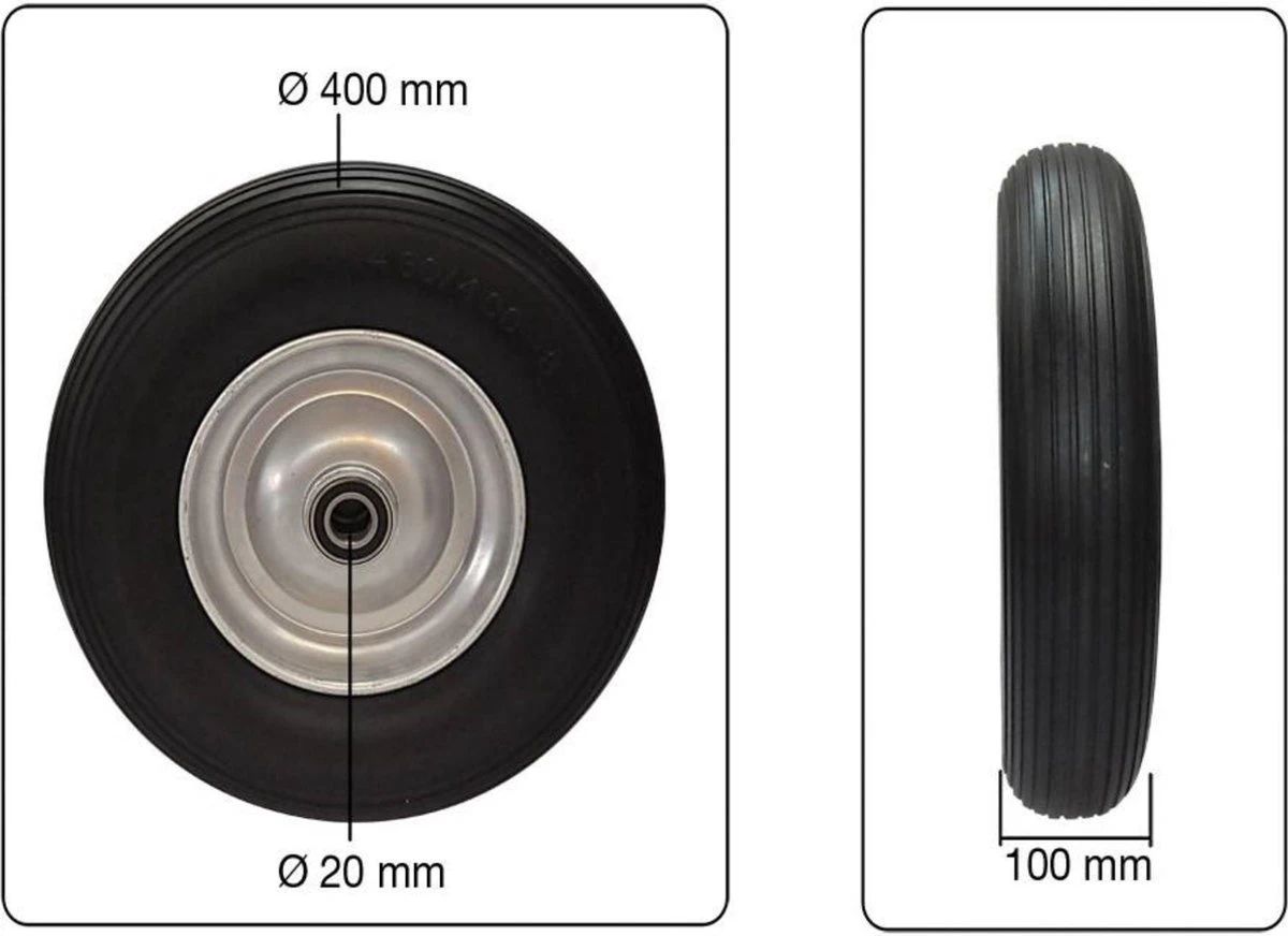 Anti Lek Kruiwagenwiel 4.80 / 4.00-8 Mix Kleur Benson Anti Lek Kruiwagenwiel 4.80 / 4.00-8 Mix Kleur -Tuinverzorgings Winkel