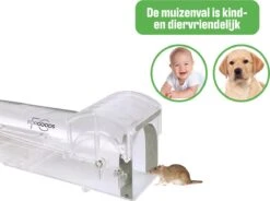 Forgoods Muizenval - Diervriendelijke Muizenval Voor Binnen En Buiten - Rattenval - Met Schoonmaakborstel - Model 2023 -Tuinverzorgings Winkel 1200x892 4