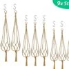9 Stuks Jute Macrame Plantenhangers - Boho Handgeweven Katoen Hangpot Voor Binnen/Buiten - Hangende Bloempot Met Kralen - Macramé Touw/Koord Hangplant Houder - Bohemian Wandhanger Decoratie - Plant Hanger - Verticale Tuin Bloempothouder Planthanger -Tuinverzorgings Winkel 1200x948 7