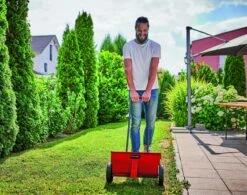 Einhell Strooiwagen GC-SR 12 (12 L - 45 Cm Strooibreedte - Dubbele Duwstang - Kliksluiting Aan Beide Zijden - Verstelhendel - Corrosiebestendige Rol - Behuizing Van Breukvast Kunststof) -Tuinverzorgings Winkel 1200x949 1