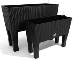 Prosperplast Kunststof Rato Plantenbak Op Poten Met Irrigatiesysteem Antraciet 80 X 33 X 62 Cm - 72 Liter - Balkonbakken/bloembakken -Tuinverzorgings Winkel 1200x979 5