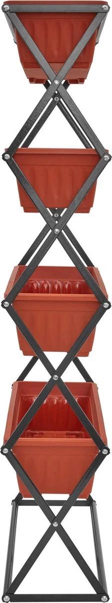 tectake - Verticaal plantenrek met 4 bakken - 403445 Tectake - Verticaal Plantenrek Met 4 Bakken - 403445 -Tuinverzorgings Winkel