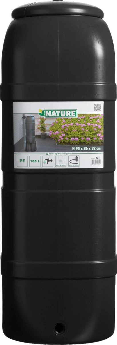 Nature - Slimline - Regenton - 100L - H96 x 32 x 36cm - zwart Nature - Slimline - Regenton - 100L - H96 X 32 X 36cm - Zwart -Tuinverzorgings Winkel 409x1200 1