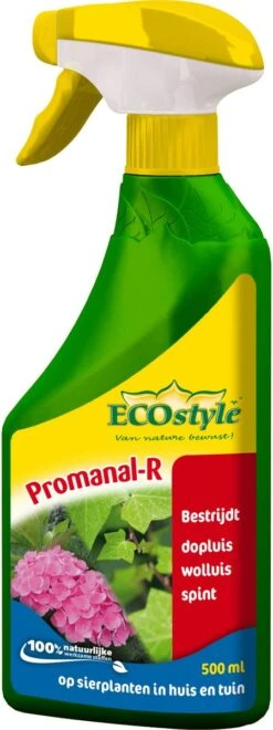 ECOstyle Promanal-R Spray Gebruiksklaar - Insecten Bestrijdingsmiddel Voor Spint, Wolluis En Dopluis - Binnens- En Buitenshuis- 100% Plantaardig - 500 ML -Tuinverzorgings Winkel 449x1200 2