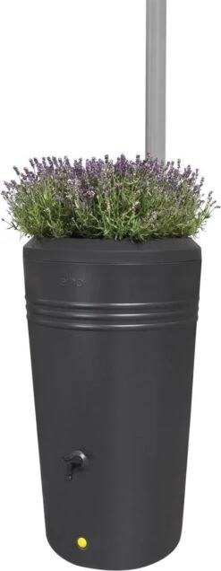 Elho Green Basics Regenton - Regenton - Living Black - Buiten - 200 Liter -Tuinverzorgings Winkel 466x1200