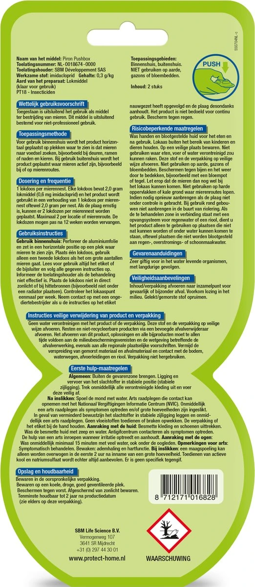 Protect Home Piron Pushbox Mierenlokdoos - 2 Stuks - Mieren Lokdoos - Bestrijdingsmiddel - 3 Maanden Werkzaam Protect Home Piron Pushbox Mierenlokdoos - 2 Stuks - Mieren Lokdoos - Bestrijdingsmiddel - 3 Maanden Werkzaam -Tuinverzorgings Winkel