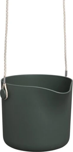 Elho B.for Swing 18 Hangpot - Bloempot Voor Binnen - Ø 18.0 X H 16.5 Cm - Groen/Blad Groen