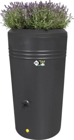 Elho Green Basics Regenton - Regenton - Living Black - Buiten - 200 Liter -Tuinverzorgings Winkel 635x1200 1