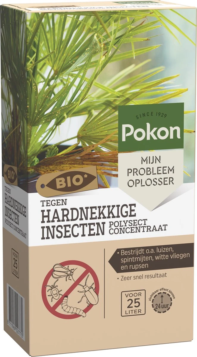 Pokon Bio Tegen Hardnekkige Insecten Concentraat - 175ml voor 25 liter - Zichtbaar effect binnen 24 uur - Bestrijdt o.a. luizen, spintmijten, witte vliegen en rupsen Pokon Bio Tegen Hardnekkige Insecten Concentraat - 175ml Voor 25 Liter - Zichtbaar Effect Binnen 24 Uur - Bestrijdt O.a. Luizen, Spintmijten, Witte Vliegen En Rupsen -Tuinverzorgings Winkel
