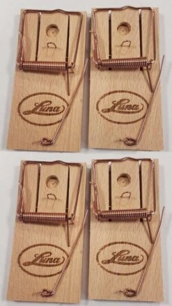 Luna Houten Muizenval - 4 Stuks