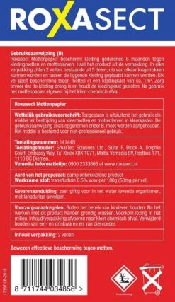 Roxasect Mottenpapier - Insectenbestrijding - 2 Stuks -Tuinverzorgings Winkel 694x1200 3