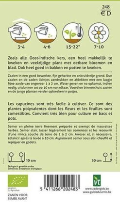 Oost-Indische Kers Lage Bio, Heel Makkelijk Te Kweken En Veelzijdige Plant Met Eetbare Bloemen En Blad -Tuinverzorgings Winkel 694x1200 4