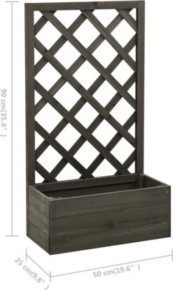 VidaXL Latwerkplantenbak 50x25x90 Cm Massief Vurenhout Grijs 3 VidaXL Latwerkplantenbak 50x25x90 Cm Massief Vurenhout Grijs -Tuinverzorgings Winkel 720x1200 4