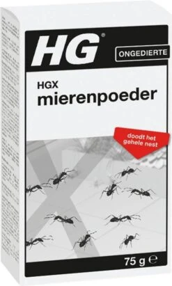 HGX Mierenpoeder - NL-0017904-0002 - 75gr- Bestrijdt Het Gehele Nest - Werkt Binnen Een Uur - Voor Buiten