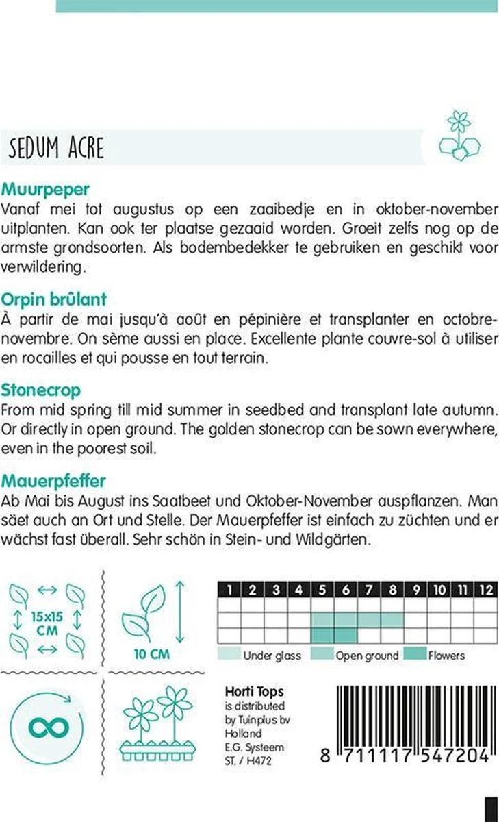 Hortitops zaden - Muurpeper Bloemzaad - Sedum Acre - Geel Hortitops Zaden - Muurpeper Bloemzaad - Sedum Acre - Geel -Tuinverzorgings Winkel 729x1200 5