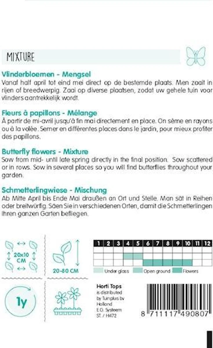Hortitops Zaden - Vlinderbloemenmengsel Hortitops Zaden - Vlinderbloemenmengsel -Tuinverzorgings Winkel 735x1200 1