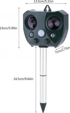 Merkloos Ultrasone Kattenverjager - Kattenschrik - Zonneenergie - Marterverjager - Op Batterijen - Met Adapter - Katten Afweermiddel - Tuin - Ongedierte Verjager -Tuinverzorgings Winkel 746x1200 2