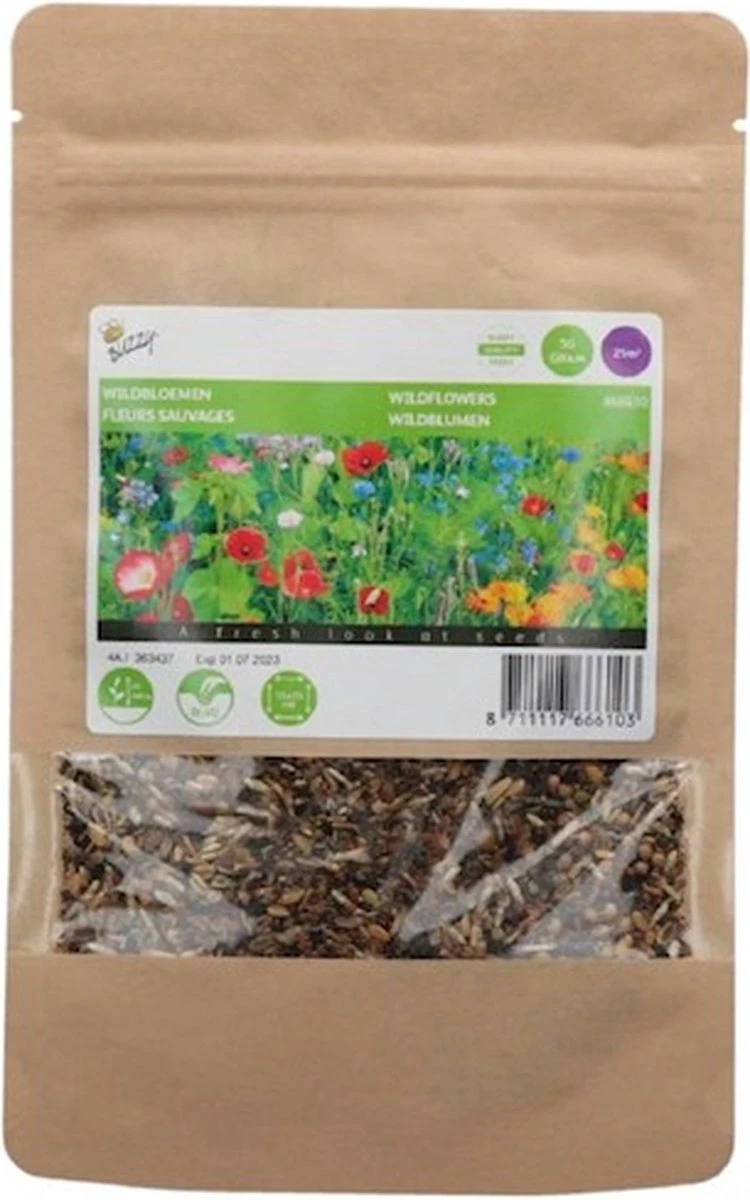 Buzzy Gemengde Wilde Bloemen Zaden Voor Zeker 25m2 - Gemengde Bloemen - Cadeau - Kerstcadeau - Garden Select Buzzy Gemengde Wilde Bloemen Zaden Voor Zeker 25m2 - Gemengde Bloemen - Cadeau - Kerstcadeau - Garden Select -Tuinverzorgings Winkel 750x1200 1