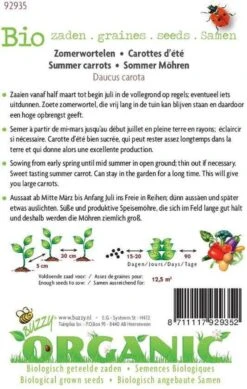 Buzzy® Organic Zomerwortelen Nantes 2 (BIO) -Tuinverzorgings Winkel 761x1200