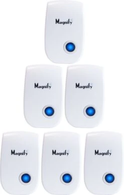 6-Pack Magnify® Ultrasonische Ongedierte Verjager - Muizen Bestrijden - Insecten Bestrijden - Ultrasone Verjager - Pest Repeller - Muizenverjager - 2022 Model
