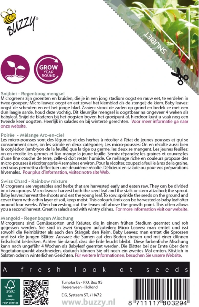 Buzzy® Microgreens, Snijbiet Regenboogmengsel Buzzy® Microgreens, Snijbiet Regenboogmengsel -Tuinverzorgings Winkel 777x1200 2
