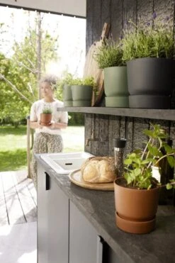 Elho Greenville Rond 30 - Grote Bloempot Voor Buiten - Gemaakt Van Gereycled Plastic - Ø 29.5 X H 27.8 Cm - Living Black -Tuinverzorgings Winkel 800x1200 142