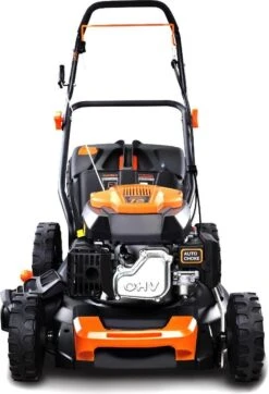 FUXTEC Grasmaaier Benzine - 46cm - Zelfrijdend / Zelftrekkend / Achterwielaandrijving - Mulchfunctie - Opvangbak 50L - FX-RM4646 -Tuinverzorgings Winkel 818x1200