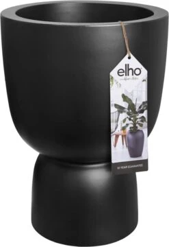 Elho Pure Coupe 35 - Bloempot Voor Binnen & Buiten - Ø 34.9 X H 49.0 Cm - Zwart/Zwart -Tuinverzorgings Winkel 823x1200 19