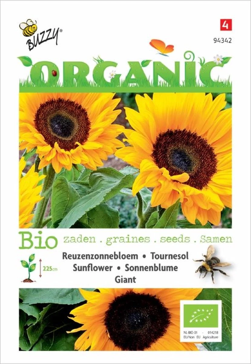 Buzzy® Organic Zonnebloem giganteus (BIO) Buzzy® Organic Zonnebloem Giganteus (BIO) -Tuinverzorgings Winkel 829x1200 7