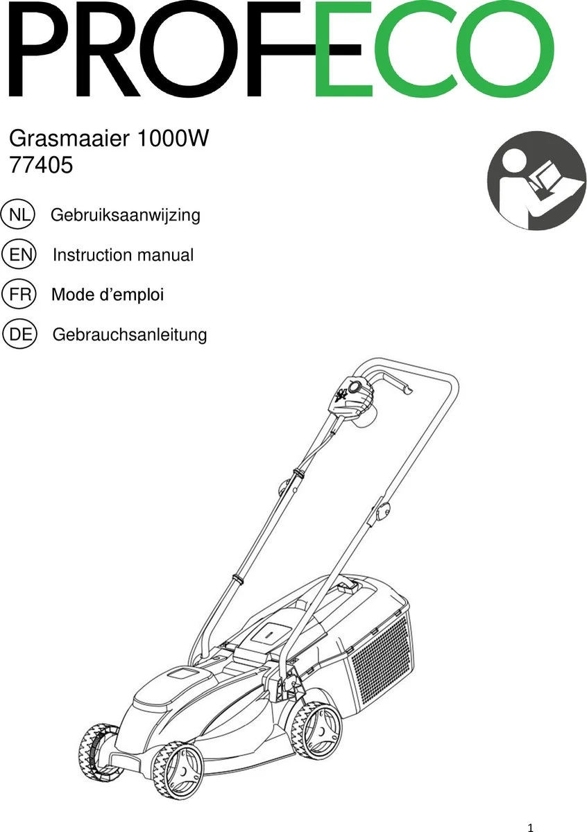 Profeco elektrische grasmaaier 1000W - grasmaaimachine met 320mm maaibreedte en instelbare maaihoogte - incl. 30 liter opvangbak Profeco Elektrische Grasmaaier 1000W - Grasmaaimachine Met 320mm Maaibreedte En Instelbare Maaihoogte - Incl. 30 Liter Opvangbak -Tuinverzorgings Winkel 846x1200 2