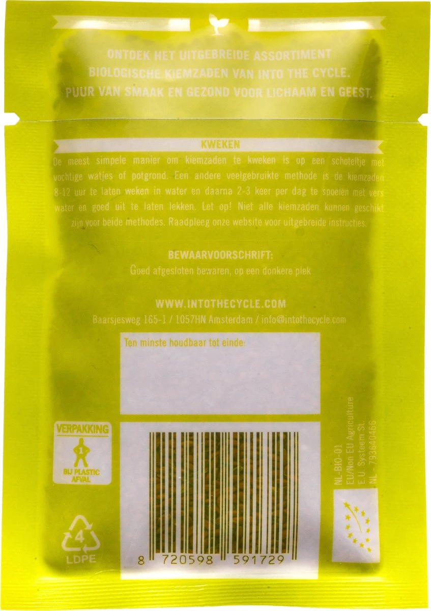 Into the Cycle Tuinkers kiemzaden biologisch 25 Gram Zakje NL-BIO-01 Into The Cycle Tuinkers Kiemzaden Biologisch 25 Gram Zakje NL-BIO-01 -Tuinverzorgings Winkel 847x1200 1