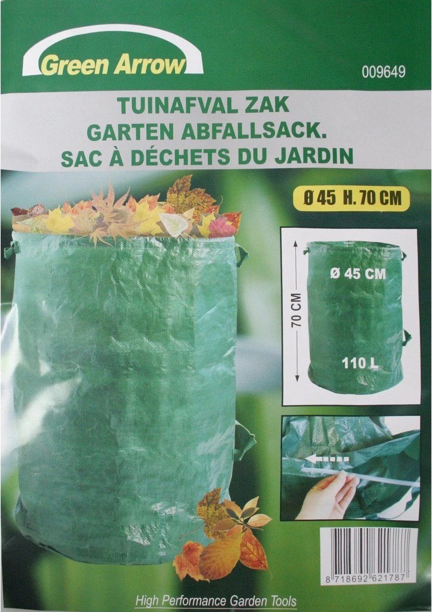 Tuinafval Zak Heavy Duty 110 Liter – 70x45cm | Puinzak | Grote Zak voor het Opslaan van Bladeren Takken en Afval Benson Tuinafval Zak Heavy Duty 110 Liter – 70x45cm | Puinzak | Grote Zak Voor Het Opslaan Van Bladeren Takken En Afval -Tuinverzorgings Winkel